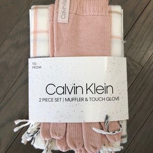 Calvin Klein scarf and glove set